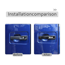 25x Garniture de Protection de Poignée de Porte Extérieure Extérieure Noire Brillante pour Classe G W461 W463 G55 G63 G500 2001-2021