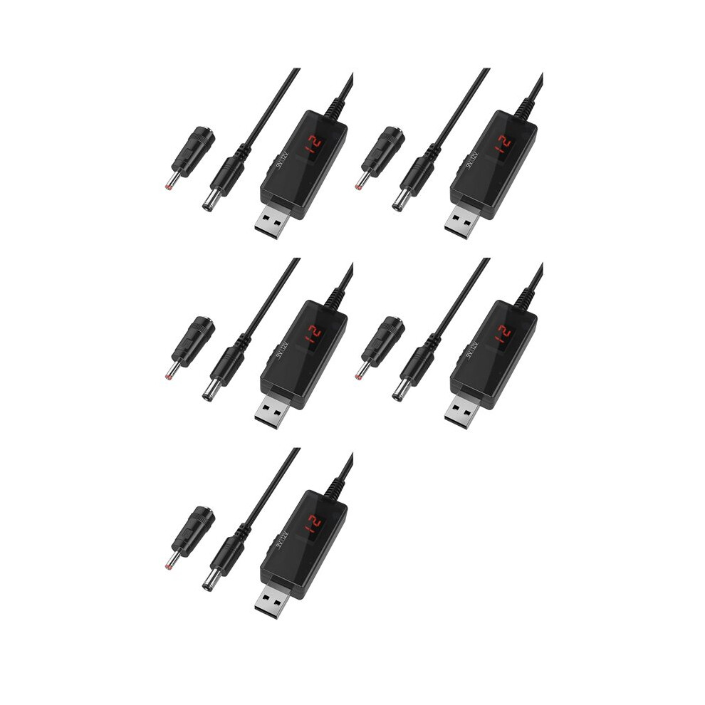 5X Usb To 9V,5V To 12V Step ,Usb Cable 5V Boost To 9V 12V Voltage Converter 1A Step- Volt Transformer Power 4714239712998