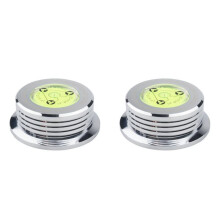 2X Universal 60Hz LP Vinyl Record Disc Turntable Stabilizer Aluminum Weight Clamp Silver