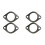 For  E36 E39 E46 E53 E70 E83 E85 Exhaust Manifold Gasket 18107502346 Set of 4 1