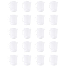 20X Measuring Jug 250mL Graduated Beaker Clear White Plastic Cup