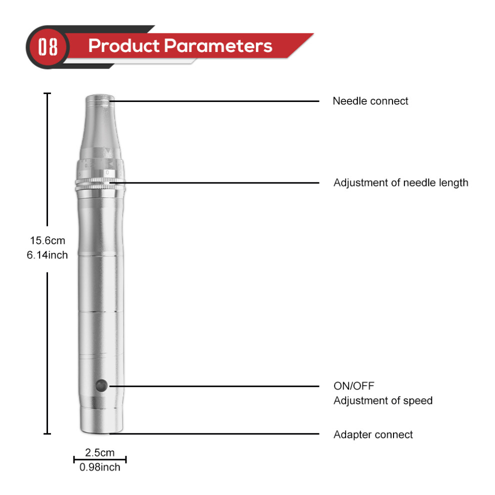 Stoyotu Professional Dermapen Derma Pen Electric Wireless Derma Pen With Screw Cartridges Mts Microneedling Needles Mesotherapy Beauty