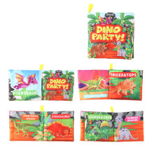 (Dinosaur) Infant Soft Stereoscopic Cloth Books Early Education Toy English Palm Book