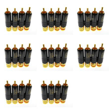 32X WBT-0144 Prise Para RCA Plaquée ou Type de Plug-In Para RCA Prise Audio et Vidéo AV Connecteur de Prise Vidéo
