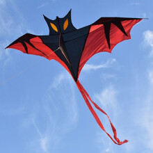 (Red 1.6m)Cometa creativa Lightning Bat varillas duraderas de fibra de vidrio actividades familiares al aire libre