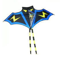 (Blue 1.55m)Cometa creativa Lightning Bat varillas duraderas de fibra de vidrio actividades familiares al aire libre