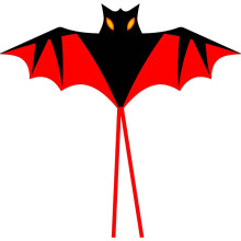 (Red 2m)Cometa creativa Lightning Bat varillas duraderas de fibra de vidrio actividades familiares al aire libre