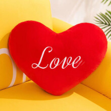 (Red, 20cm/7.87in) Plush Pillow Heart Toy Childern Student Gift Home Decoration Presents Girls