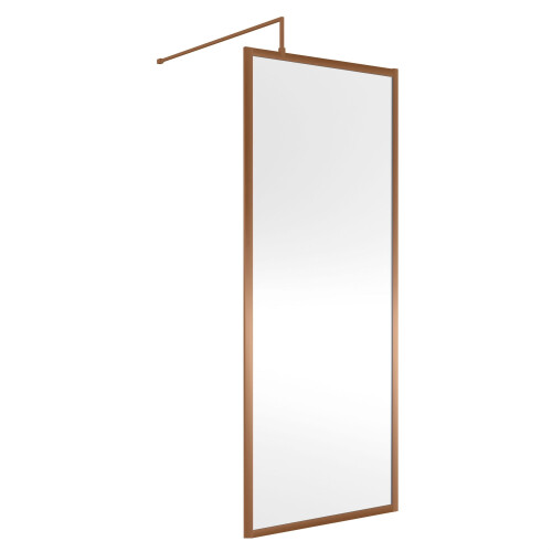 Balterley Balterley Framed Wetroom Screen, 760mm, Brushed Bronze