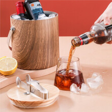 Eiskübel Aus Edelstahl mit Deckel und Zange, Isolierter Behälter zum Kühlen Von Wein, Cocktails und Bier Aus Edelstahl