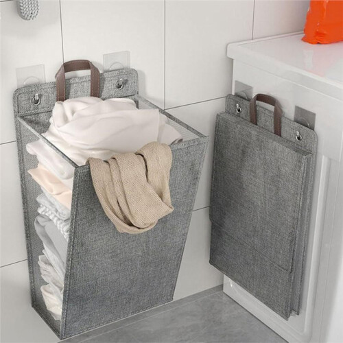 Foldable Laundry Basket Wall Hanging Foldable Hamper for Clothes Storage 1