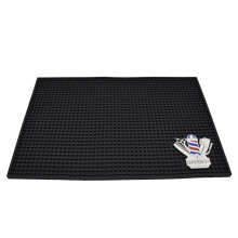 Barber Station Mat Cushion Non-Slip Black Pad Hairdress Organizer for Clippers Scissors Trimmers Brushes Storage Tool