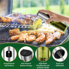 Light-Proof Spray Bottle Reinforced Glass Oil Sprayer for Cooking, Salad, Grilling, Baking - 100ml