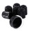100Pcs Black Plastic Valve Caps For Cars 9