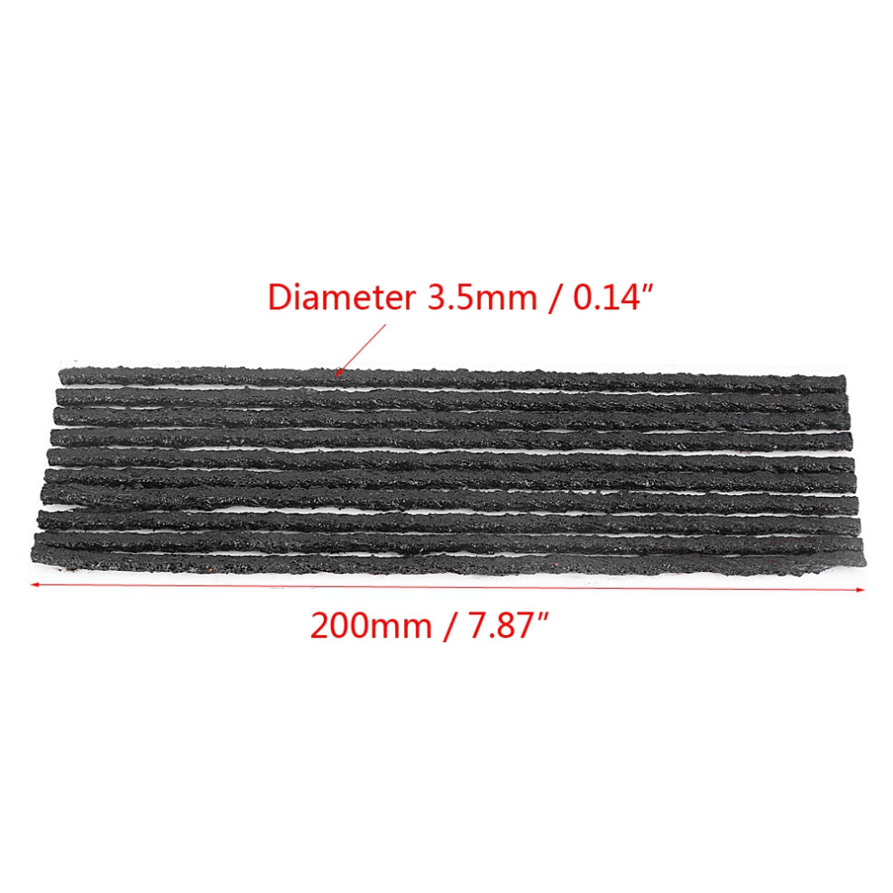 50 Tubeless Tyre Repair Strips No Glue Black 7293282147553