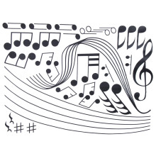 Music Note Sticker Walls For Music House bedroom Decoration