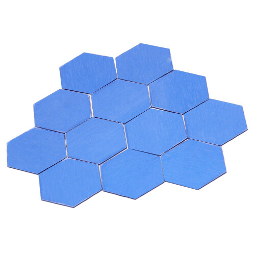 12pcs 3D Mirror Hexagon Wall Sticker Home Office Decor DIY Art  4x4.7cm 2
