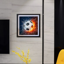 Diamante Cuadrado Completo Pintura de Diamante 5D DIY Bordado "Futbol" Puntada de Cruz Pintura de Mosaico de Diamante de Imitacion Decoracion de Casa
