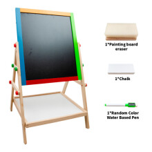 Chevalet d'art enfant en bois double face tableau noir surface magnétique multifonctionnel