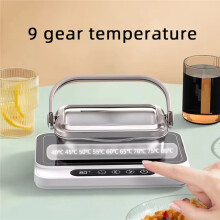 50W Electric Mug Warmer with 9 Gear Temperature Control Cup Heater Hot Plate for Coffee Lunch Box Home Use US Plug