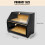 Double Decker Bamboo Bread Bin 2-Layer Bread Box Kitchen Storage Box with Lid for Freshness 2