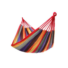 Portable Cotton Hammock - Red Orange - 210 x 150 cm - Supports 300 kg