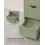 Bathroom Storage Unit - Wood - White - 4 Drawers and 1 Wardrobe Compartment 7