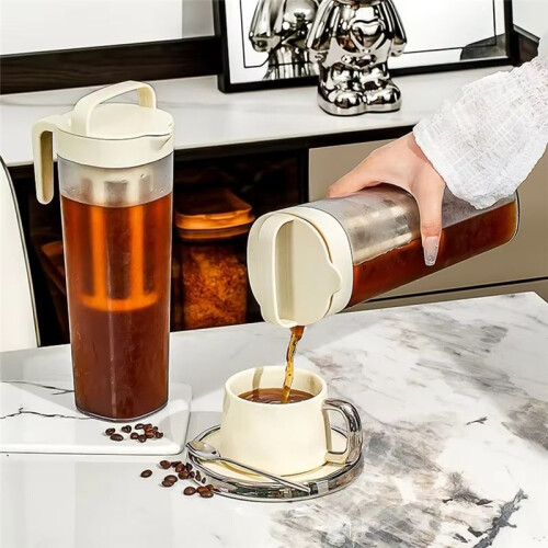 1100 Ml Cold Brew Kaffee-Glaskessel für Eiskaffee, Früchtetee und Kalte Getränke, Versiegelt, Kühlschrankfest A 1