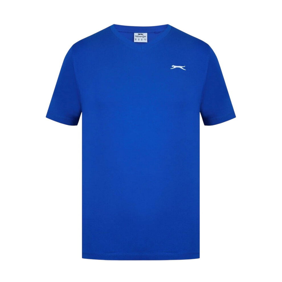 Slazenger (Xl, Royal ) Mens Embroidered Logo Cotton T-Shirt Blue