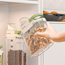 Sealed and Moisture-Proof Food Storage Container Designed with Measuring Cup Large Capacity Storage Box 1800ML Green