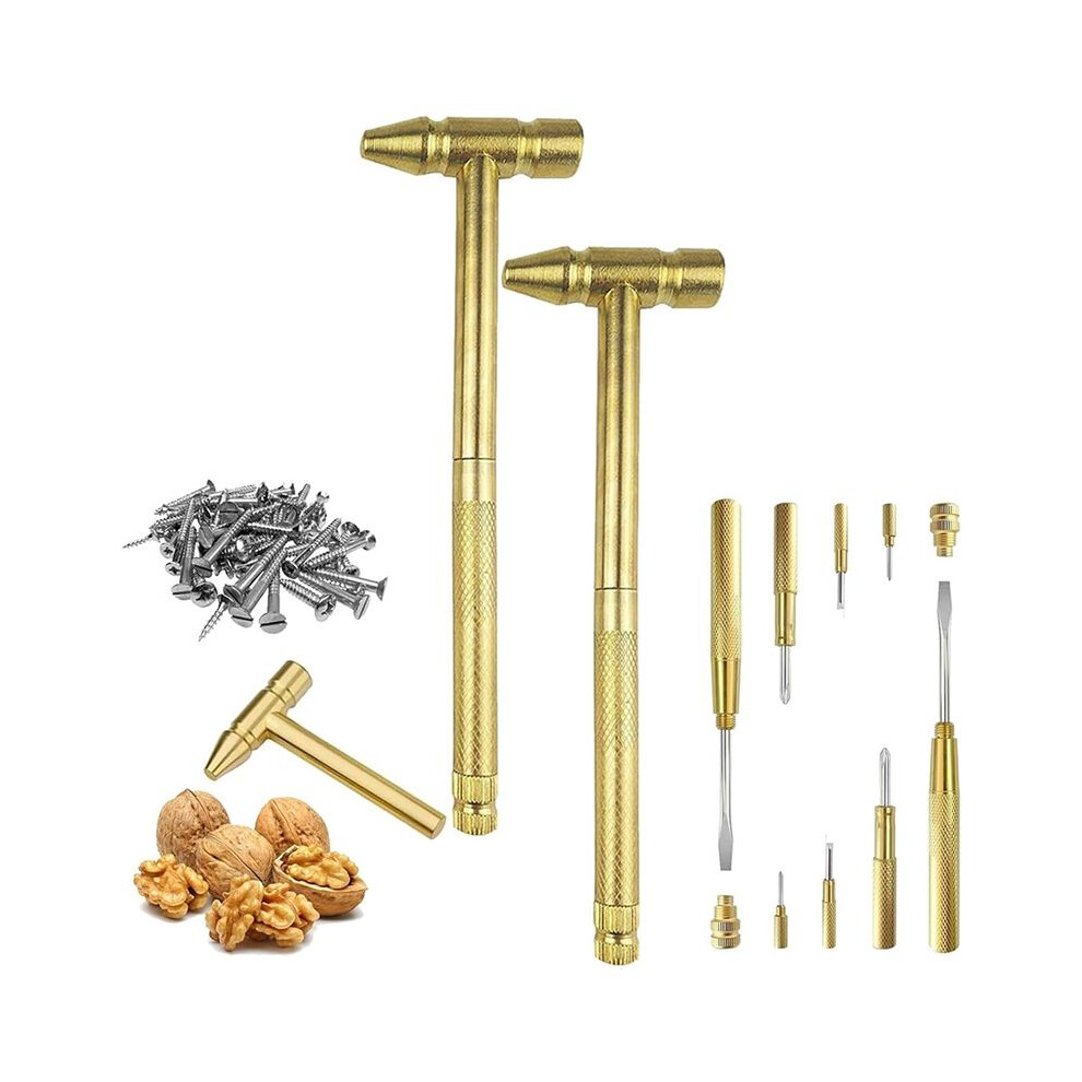 Willedup Hammer, 6 In1 Multifunction Copper Hammer, Multifunction 6 In 1 Jewelers Hammer Set 4712070399002