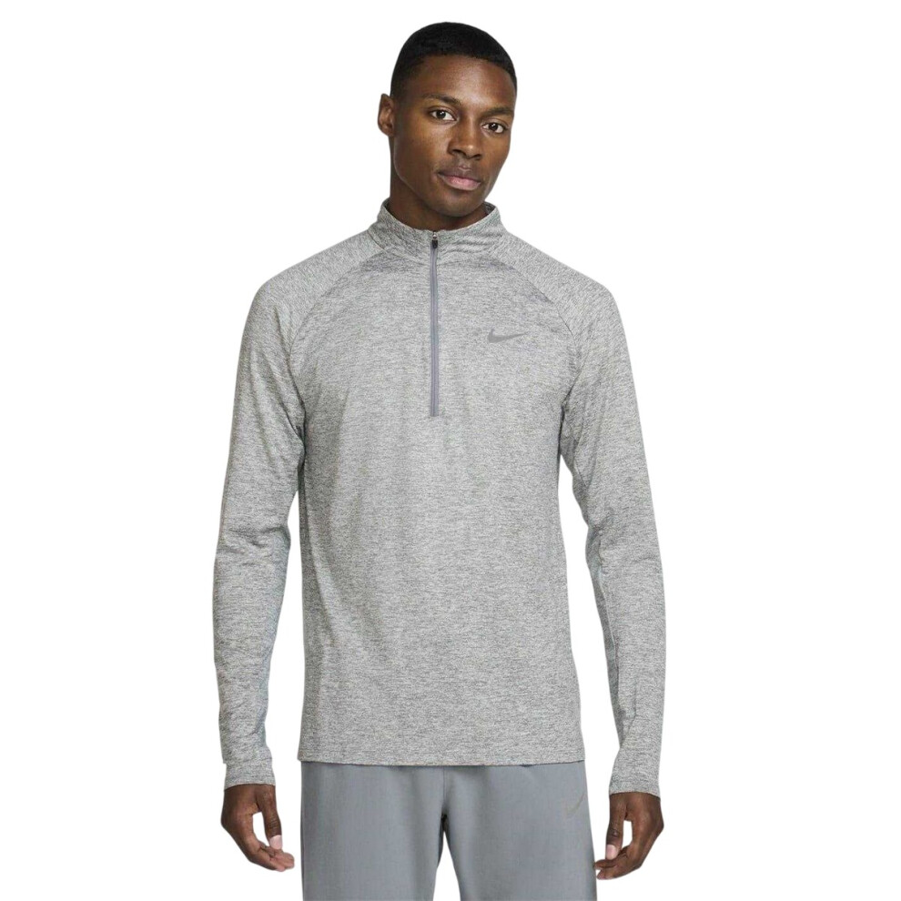 Nike (L, Smoke ) Mens Stride Running Top Grey