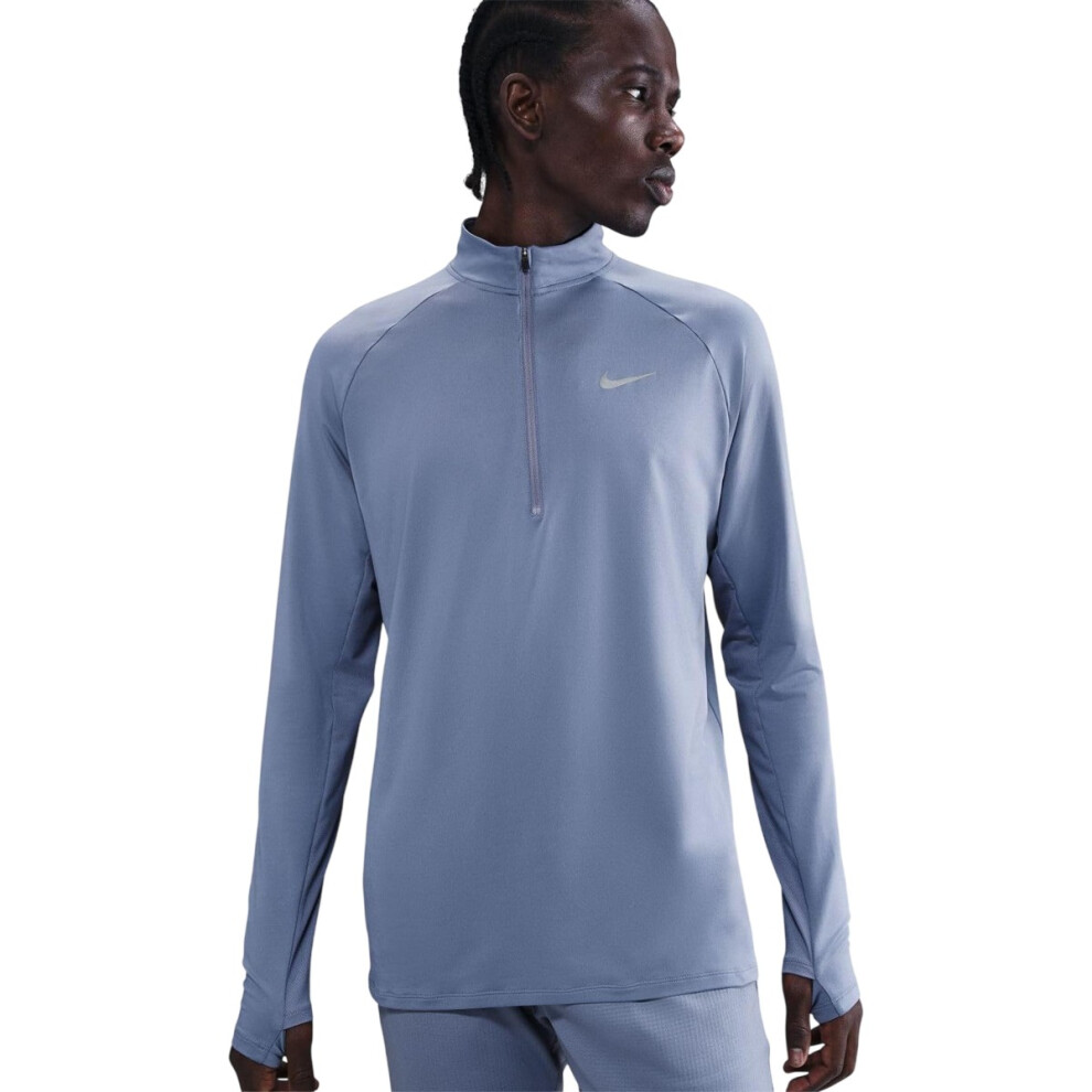 Nike (S, Indigo) Mens Stride Running Top Blue,Multicoloured