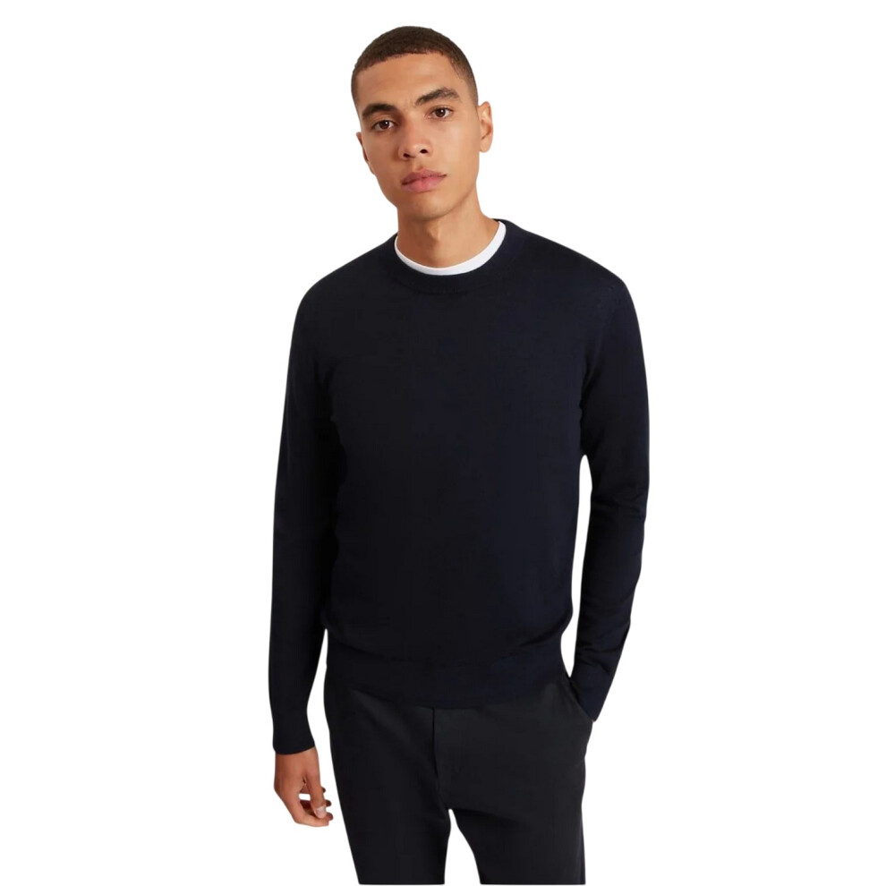 Ted Baker (Xl, Navy) Mens Merino Wool Long-Sleeved Jumper