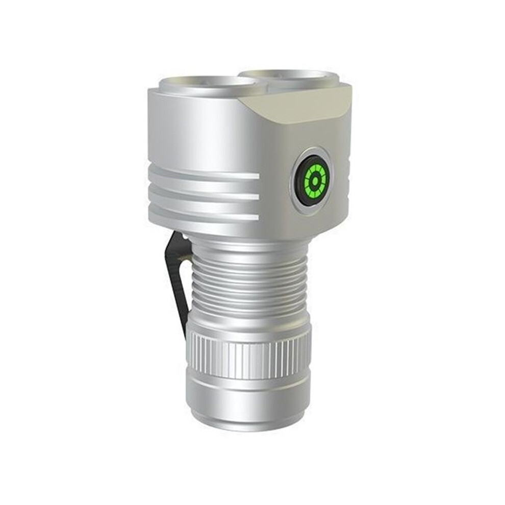 Flashlight Type-C Rechargeable Portable Small Torch With 4 Lighting Modes Camping Emergency Flashlights Silver 6033105748625