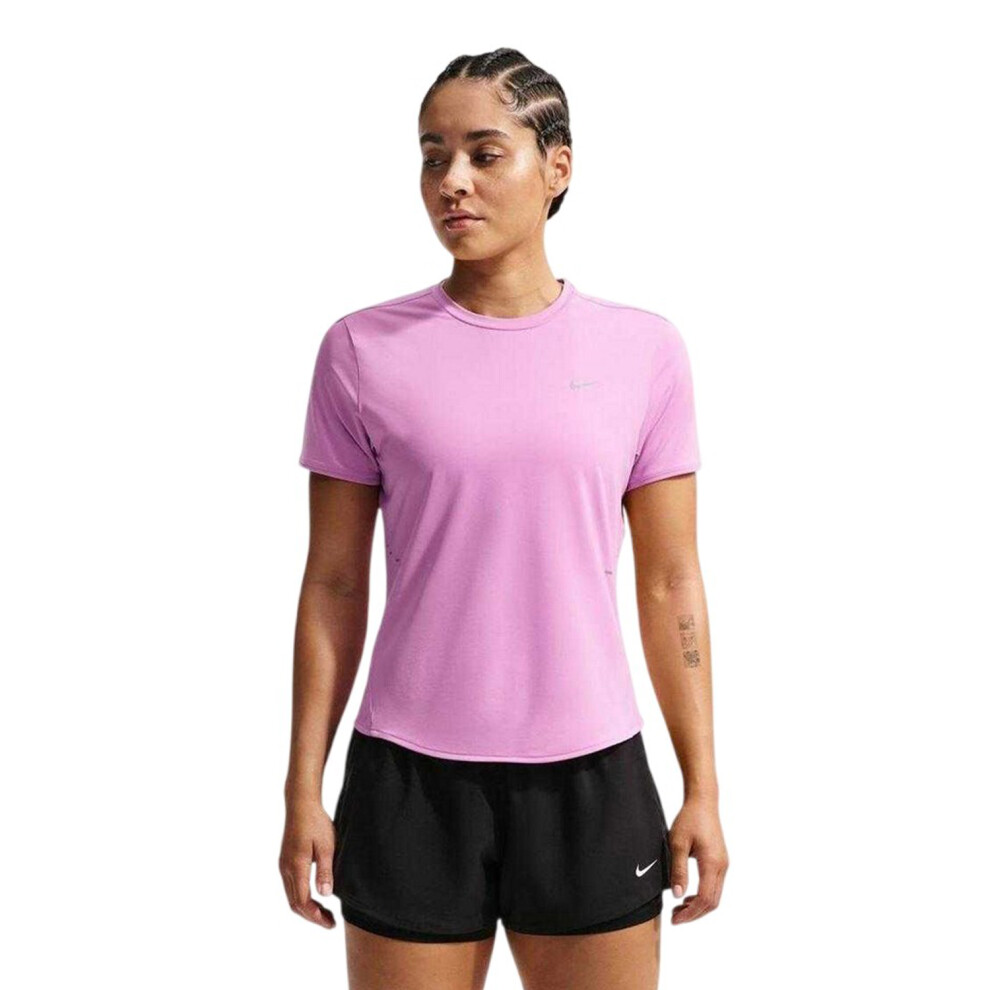 Nike (8 Uk, Magenta) Womens/Ladies Swift Dri-Fit Running T-Shirt