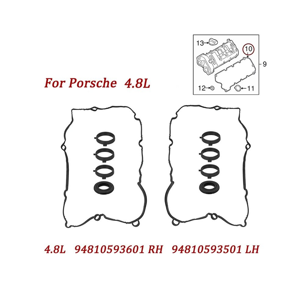 94810593601 94810593501 Rh Lh Engine Valve Cover Gasket For 3.6L 4.8L V6 V8 2010-2016 Light 4711704426756