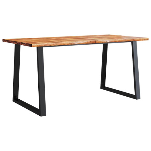 VidaXL vidaXL Dining Table with Live Edge 160x80x75 cm Solid Wood Acacia 1