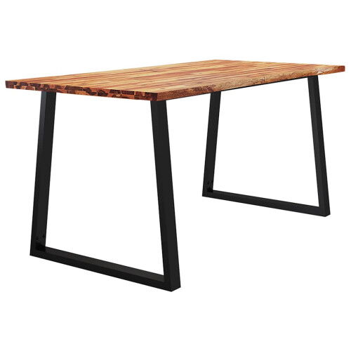 VidaXL vidaXL Dining Table with Live Edge 160x80x75 cm Solid Wood Acacia 2