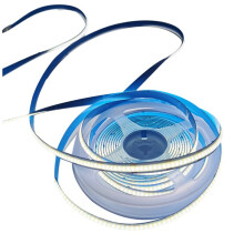 Bande LED COB 10 M, Trois Couleurs, 12 V/24 V, 608 LED/M, Intensité Variable, pour la Décoration Intérieure (12 V)