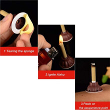 60 Rouleaux de Bâtonnets de Moxas Sans Fumée pour Moxibustion, Autocollants de Massage pour Points D'Acupuncture