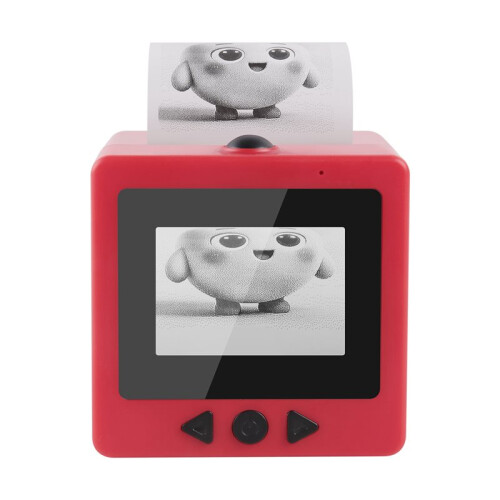 StickerBox KI-Drucker, KI--Drucker, Sprachgesteuerter Drucker, -Drucker mit Digitalem Display (Rot)