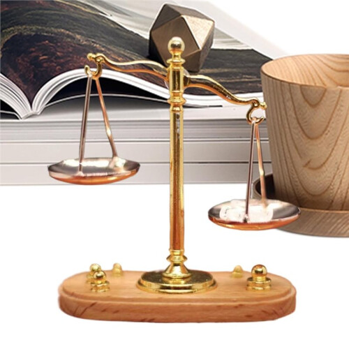 Retro  Balance Scale Model 1:12 Scale Vintage Decor per Collezionisti e Diorami 1