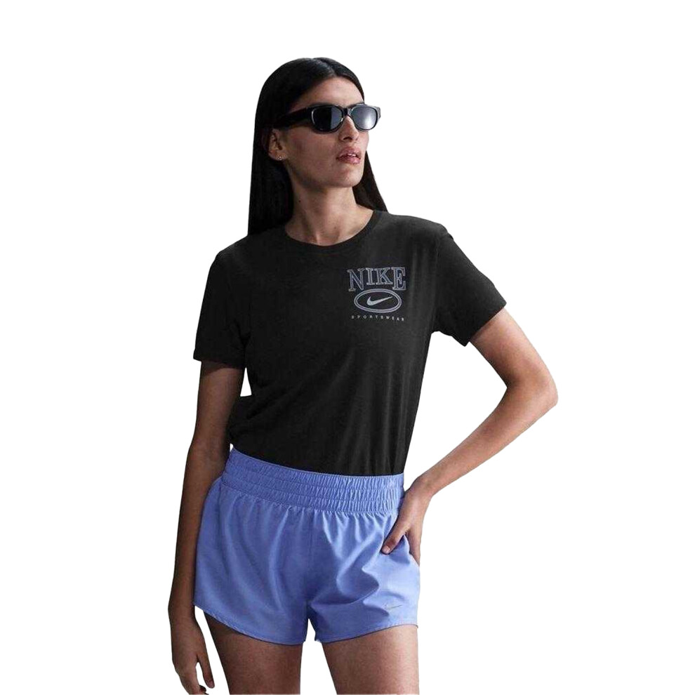 Nike (16 Uk, ) Womens/Ladies Sportswear Club Swoosh T-Shirt Black