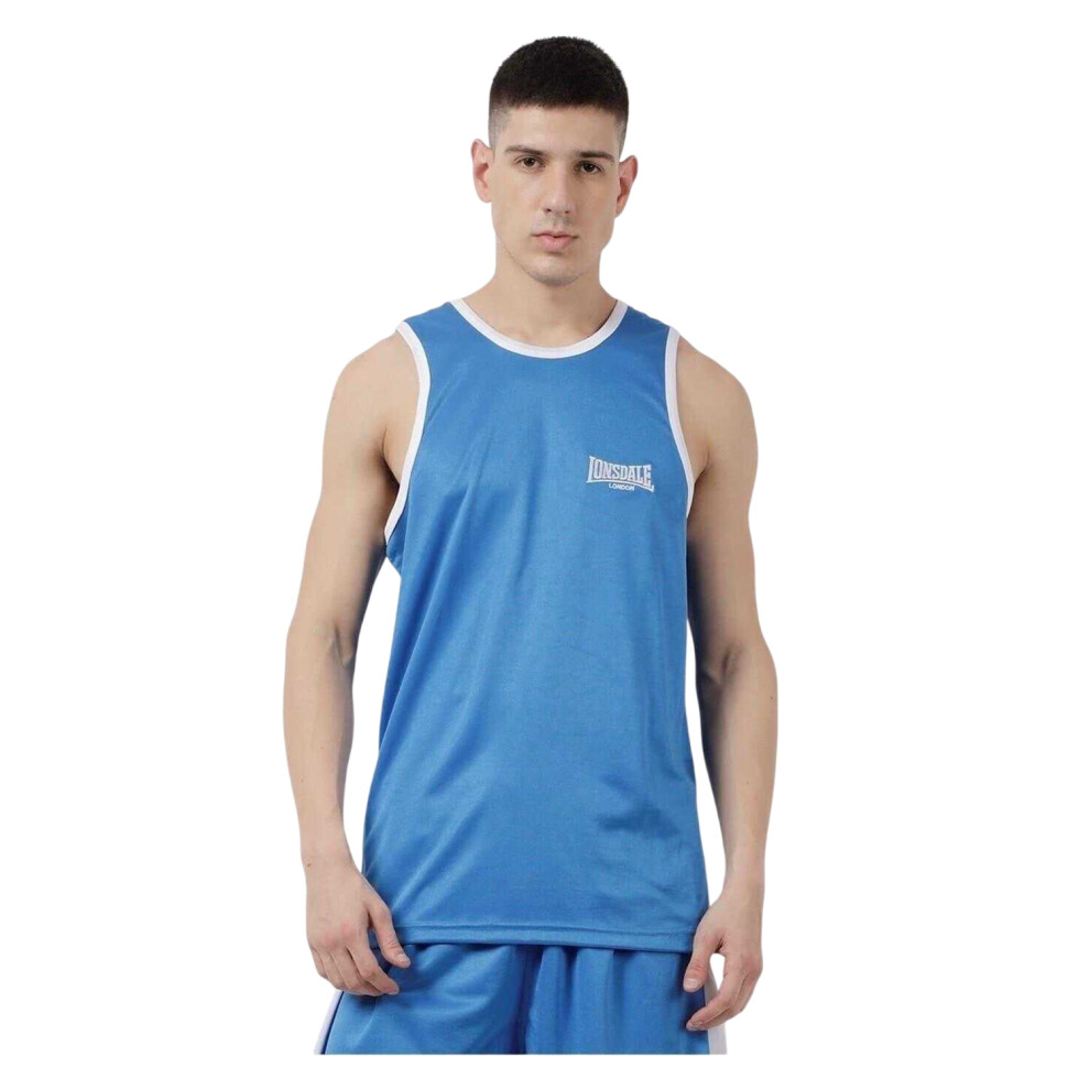 Lonsdale (S, /White) Mens Boxing Vest Blue