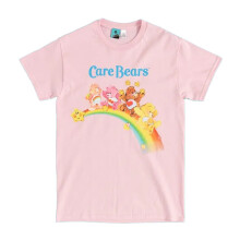 (S, Pink) Care Bears Unisex Adult Rainbow T-Shirt