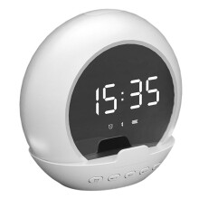 Horloge Numérique Réveil Portable avec Haut-Parleur , Affichage la Température, Lecteur Musique Rechargeable pour la Maison, les Activités en
