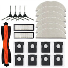 21 Pièces pour Accessoires de Robot Aspirateur pour pour MovaS10 / pour MovaS10 , Sacs à Poussière, Chiffons à Récurer, Brosses Principales