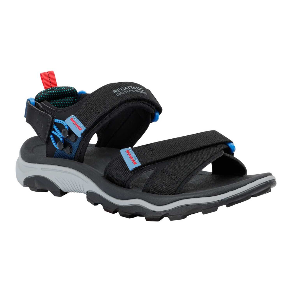 Regatta (9 Uk, Black/Coronet Blue) Mens Blaze Sandals