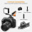 Supporto A Doppio Shoe Freddo per Vlogging, Supporto per Microfono In Metallo con Fori per Viti da 1/4" per DSLR, Microfono 4